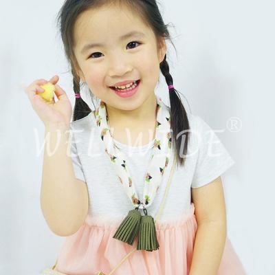 One-Piece Elastic Waist Design Summer Dress For Little Girl Wellwide W0403